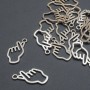 Pendant Finding 'Hand' 12x24mm± packaging 20g 21 pcs