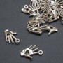 Pendant Finding 'Hand' with a diameter of 11×18mm ± packaged 20 g 22 pcs