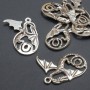 Pendant Fittings Dragon, diameter 24×36mm ± packaging 20g 6pcs.