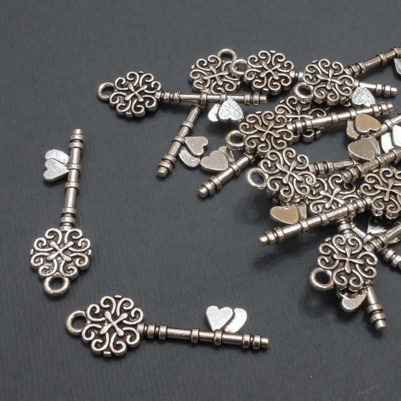 Pendant Finding Key, diameter 11×33mm± packaging 20g 15pcs. (+ -)