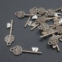 Pendant Finding Key, diameter 11×33mm± packaging 20g 15pcs. (+ -)