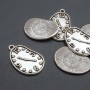 Findings Pendant Clock, diameter 17×28mm +/- pack 20g 6pcs (+/-)