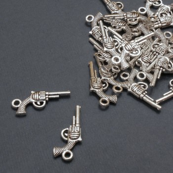 Findings Pendant Gun, diameter 9×20mm +/- pack 20g 29pcs (+/-)