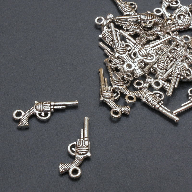 Findings Pendant Gun, diameter 9×20mm +/- pack 20g 29pcs (+/-)