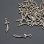Sabre Pendant Finding, 6x24.5mm+/- diameter, 20g pack of 36pcs (+/-)