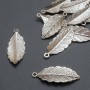 Findings Pendant Leaf, diameter 12.5×31.5mm +/- pack 20g 13pcs (+/-)