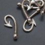 Hook Charm Finding, diameter 16x39mm+/- pack 20g 5pcs (+/-)