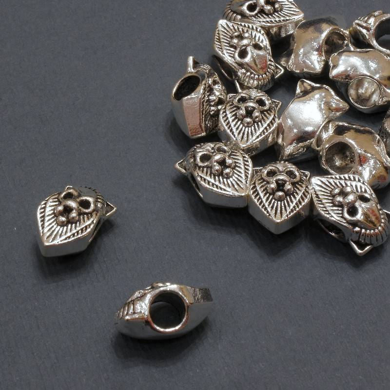 Pandora "Lion" Bead Finding, diameter 12.5x8mm, hole d-4mm, pack 20g 15pcs (+/-)