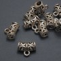 Bail Holder Finding, 7.5x15mm, Hole Dia 4.5mm, Pack 20g 9pcs (+/-)