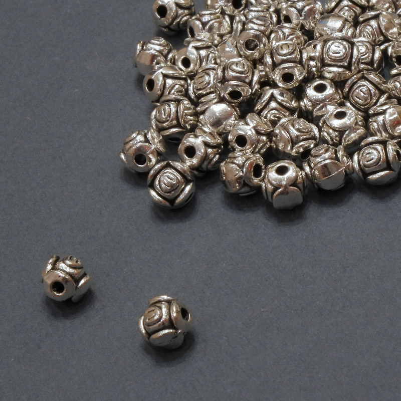 Findings Bead Insert, Inner Dia 1.2mm +/-, Outer Dia 5mm +/-, Pack 20g 54pcs (+/-)