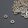 Bead insert findings, inner diameter 2.5mm +/-, diameter 7.5x2mm +/-, silver-tone metal, pack 20g 40pcs (+/-)