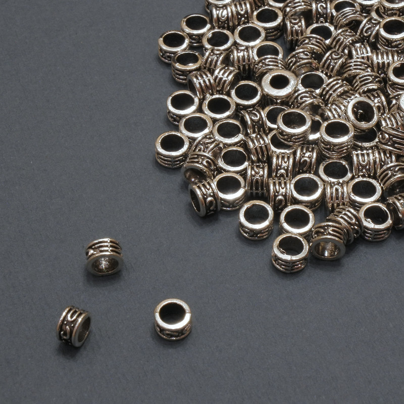 Findings Rondelle Spacer Bead, inner diameter 3.2mm (+ -), diameter 5x3mm (+ -), pack 20g 134pcs (+ -)