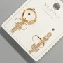 Xuping "Cross" Earrings with White Rhinestones, Diameter 6x11mm+/-, Length 22mm 18K Gold Plated
