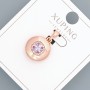 Xuping Pendant with Lilac Crystal and White Rhinestones, diameter 14mm+/-, length 20mm+/- 18K gold plating