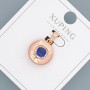 Xuping Pendant with Blue Crystal and White Rhinestones, diameter 14mm+/-, length 20mm+/- 18K gold plating