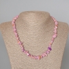 Phosphosiderite Necklace (synthetic), chips 9x3mm+/-, length 47cm+