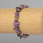 Charoite Bracelet, natural stone chips, diameter 9x2mm+/-, length 18cm+/- (stretch)