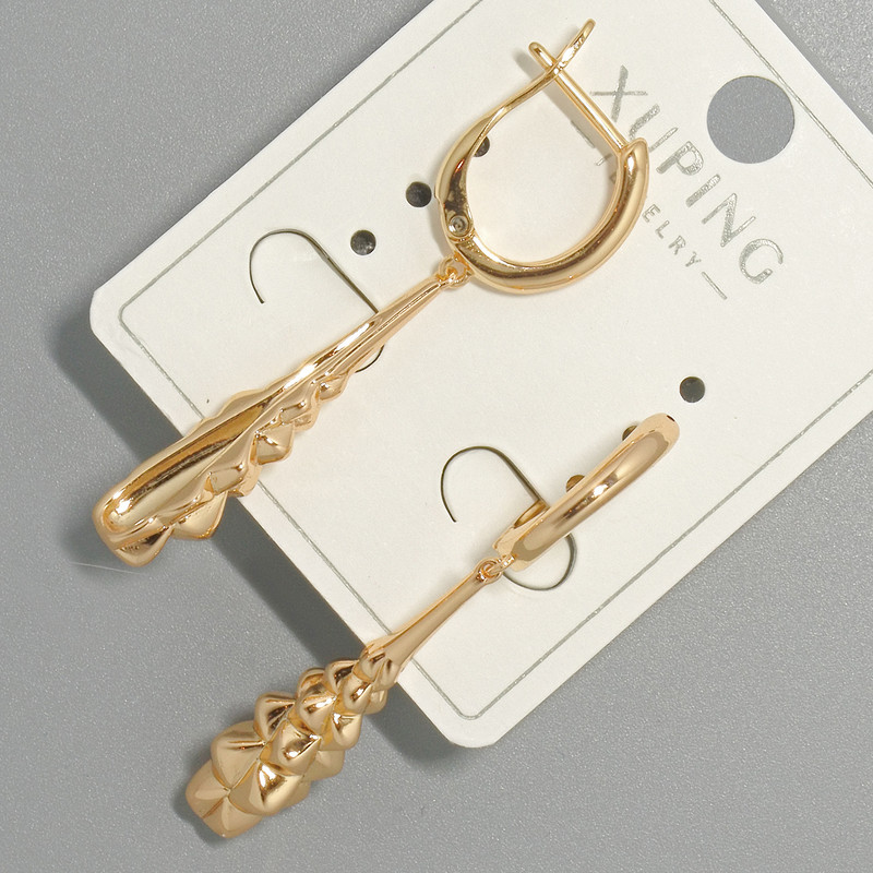 Xuping Earrings, diameter 7x29mm+/-, length 44mm+/- 18K gold plating