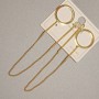 Xuping Earrings, diameter 15mm+/-, length 10.5cm+/- 18K gold plated