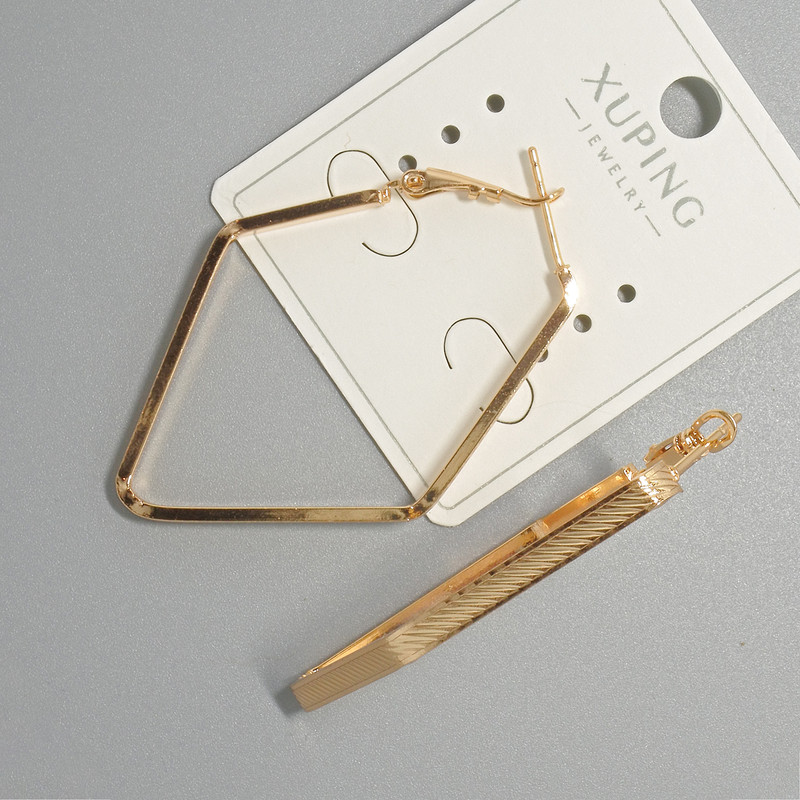 Xuping Hoop Earrings, thickness 3mm, diameter 34x51mm+/- 18K gold plated