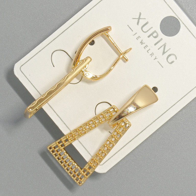 Xuping Earrings, diameter 15x23mm+/-, length 34mm 18K gold plated