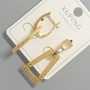 Xuping Earrings, diameter 15x23mm+/-, length 34mm 18K gold plated