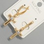 Xuping "Cross" Earrings with White Crystal, diameter 13x22mm+/-, length 34.5mm+/- 18K Gold Plated