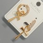 Xuping "Cross" Earrings with White Rhinestones, Diameter 13x25mm+/-, Length 34mm+/- 18K Gold Plated