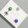 Xuping Stud Earrings in 'Petrol' Shade, 6mm+ Diameter