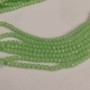 Czech Crystal Beads Light Green Matte "Rondelle", diameter 6x4.5mm, length 41cm