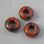 Pandora Bead Obsidian Natural Stone, diameter 14x7mm, hole diameter 5.7mm+