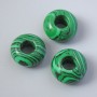 Pandora-Style Bead Malachite (pressed), diameter 14x7.5mm, hole diameter 5.8mm+