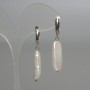 Clearance! Baroque Pearl Earrings with a Petrol Tint, diameter 10x28mm+/-, length 49mm+/-, English lock