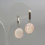 Baroque Pearl Earrings with a Petrol Tint, diameter 16mm+/-, length 34mm+/-, English lock