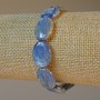 Kyanite Natural Stone Bracelet, oval, diameter 13x18mm+/-, length 18cm+/- (stretch)