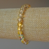 Opal Glass Yellow Chameleon Bracelet, smooth bead, diameter 6.5mm+/-, length 18cm+/- (stretch)