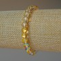 Opal Glass Yellow Chameleon Bracelet, smooth bead, diameter 6.5mm+/-, length 18cm+/- (stretch)