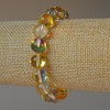 Yellow Chameleon Opal Glass Bracelet, smooth bead, diameter 10.5mm+-, length 18cm+- (stretch)