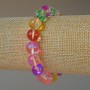 Assorted Opal Glass Bracelet, smooth bead, diameter 10.5mm+-, length 18cm+- (stretch)