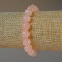 Rose Quartz Bracelet, natural stone smooth bead, diameter 10mm+/-, length 18cm+/- (stretch)