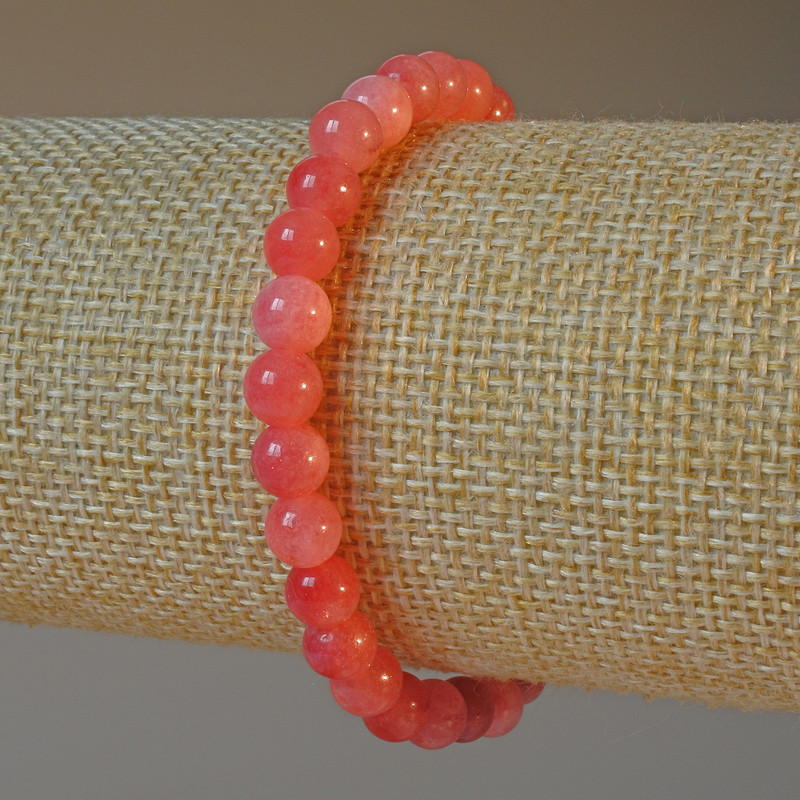 Tourmaline Bracelet, natural stone smooth round beads, diameter 6.5mm+-, length 18cm+- (stretch)