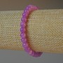 Dyed Quartz, Amethyst-Tone Bracelet, smooth round beads on cord, diameter 6.5mm+-, length 18cm+- (stretch)