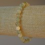 Phantom Quartz with Rutile Bracelet, natural stone smooth round beads, diameter 6.5mm+-, length 18cm+- (stretch)