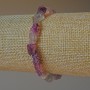 Fluorite Bracelet, natural raw stone, tumbled, diameter 6x8mm+/-, length 18cm+/- (stretch)