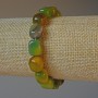 Agate Bracelet, natural stone bar, diameter 9x12mm+/-, length 18cm+/- (stretch)