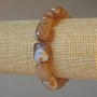 Agate Grey Natural Stone Bar Bracelet, diameter 11x15mm+-, length 18cm+- (stretch)