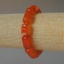 Agate Orange Natural Stone Bar Bracelet, diameter 11x15mm+-, length 18cm+- (stretch)