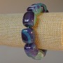 Agate Natural Stone Bar Bracelet, diameter 16x19mm+-, length 18cm+- (stretch)