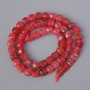 Polychrome Tourmaline Beads, Faceted Cube, Diameter 7mm+/-, Length 40cm+/- on Thread