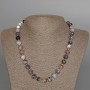Botswana Agate Necklace, Natural Stone Smooth Round Beads, Diameter 10mm+/-, Length 48cm+